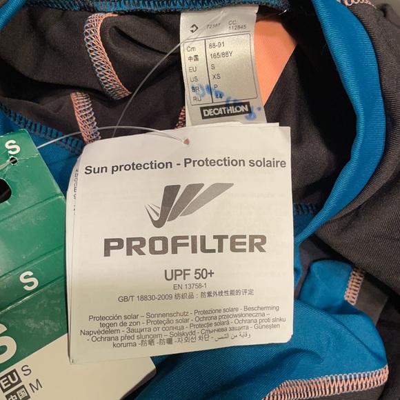 NWT Tribord UPF 50+ Decathlon long sleeve zip top - Picture 8 of 8